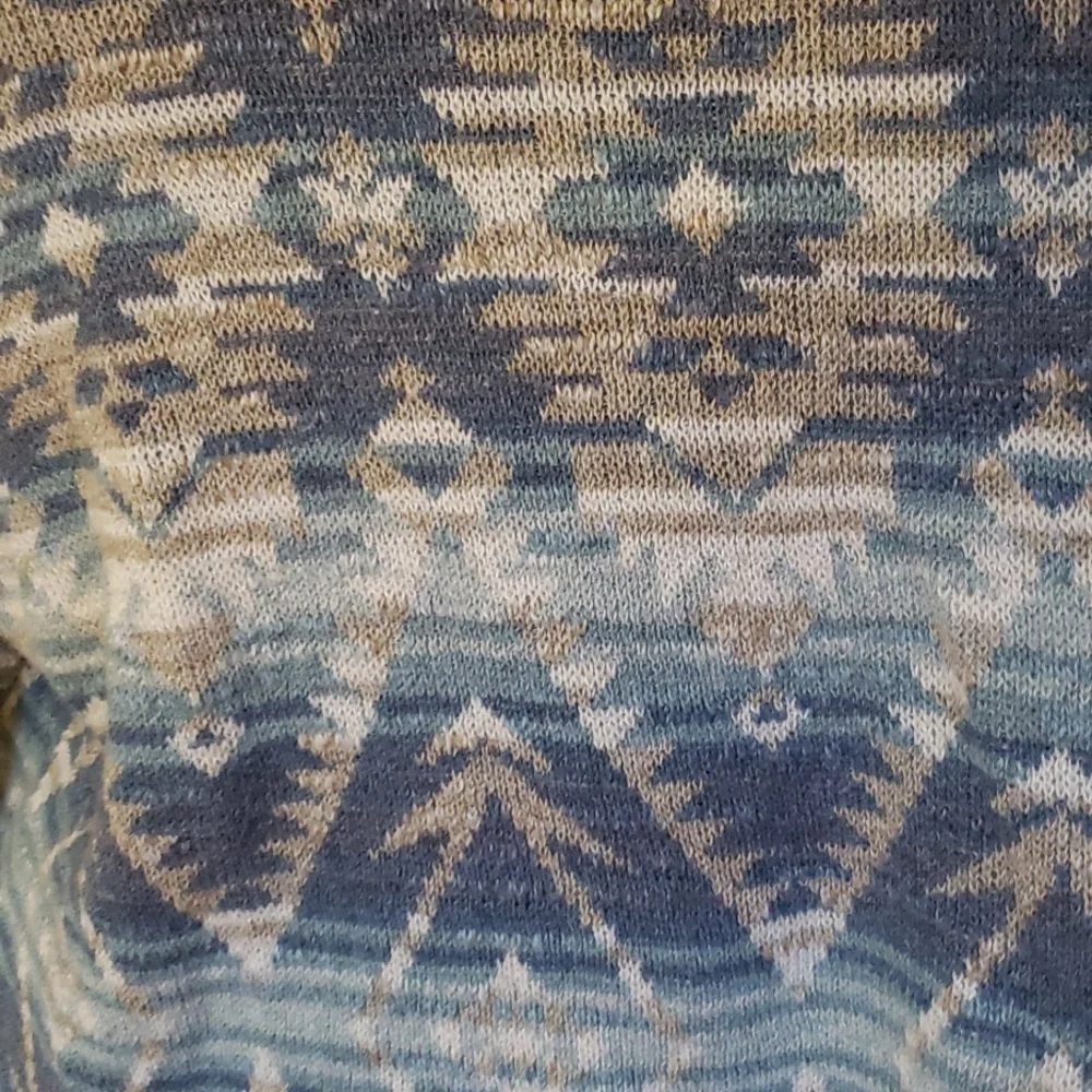 Ralph Lauren Denim & Supply Blue Patterned Womans Knit Top